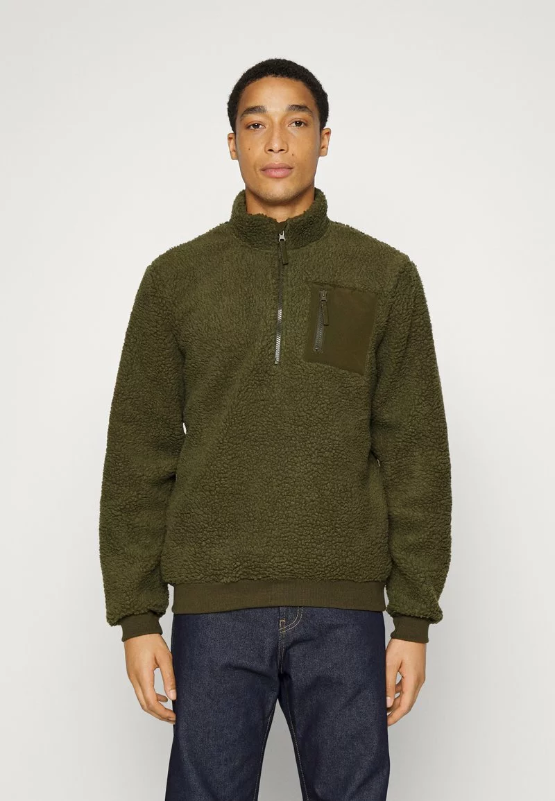 Pier One Uomo Felpa In Pile - Olive 3 Pier One Uomo Felpa In Pile - Olive