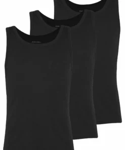 Pier One Uomo 3 PACK - Maglietta Intima - Black