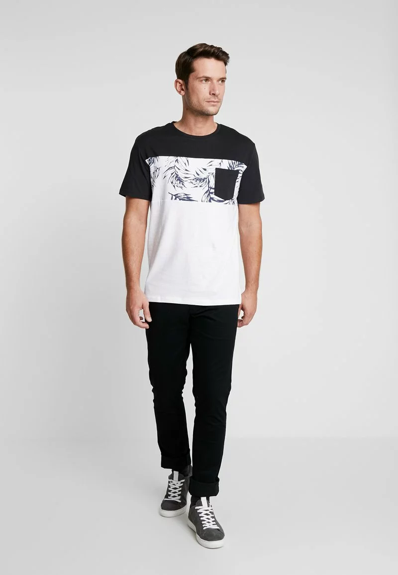 Pier One Uomo T-shirt Con Stampa - White/black 4 Pier One Uomo T-shirt Con Stampa - White/black - immagine 2