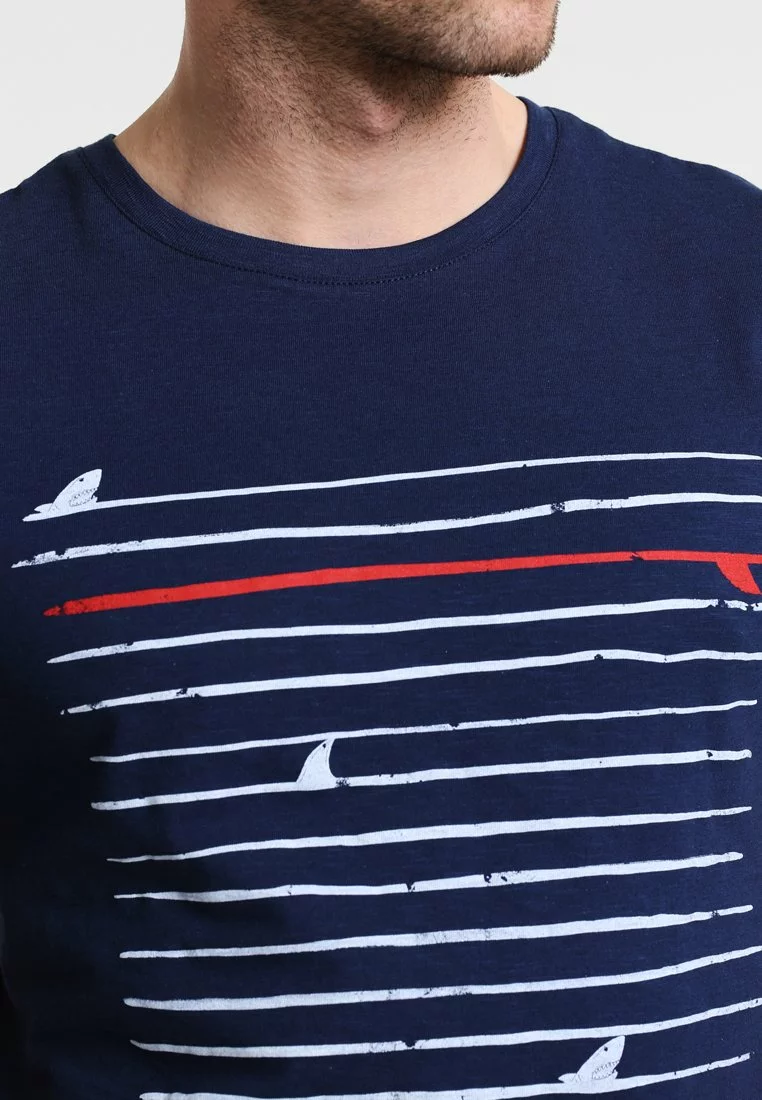 Pier One Uomo T-shirt Con Stampa - Navy 6 Pier One Uomo T-shirt Con Stampa - Navy - immagine 4