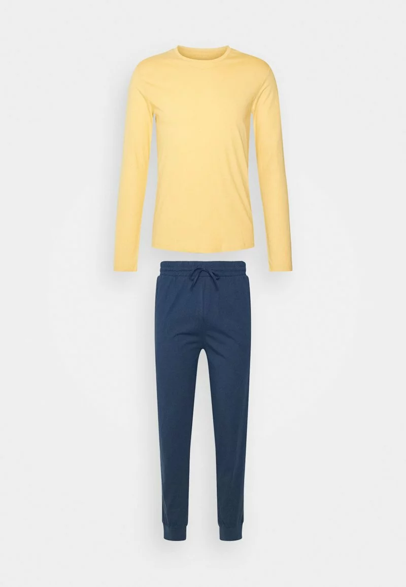 Pier One Uomo Pigiama - Yellow/dark Blue 3 Pier One Uomo Pigiama - Yellow/dark Blue