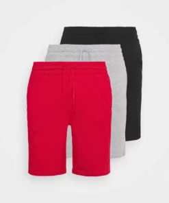 Pier One Uomo 3 PACK - Pantaloni Del Pigiama - Black/mottled Dark Grey/red -Moda Perfetta 1018d5571e7c4e20970232840d5a3d54