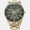 Pier One UNISEX - Orologio - Gold-coloured/green