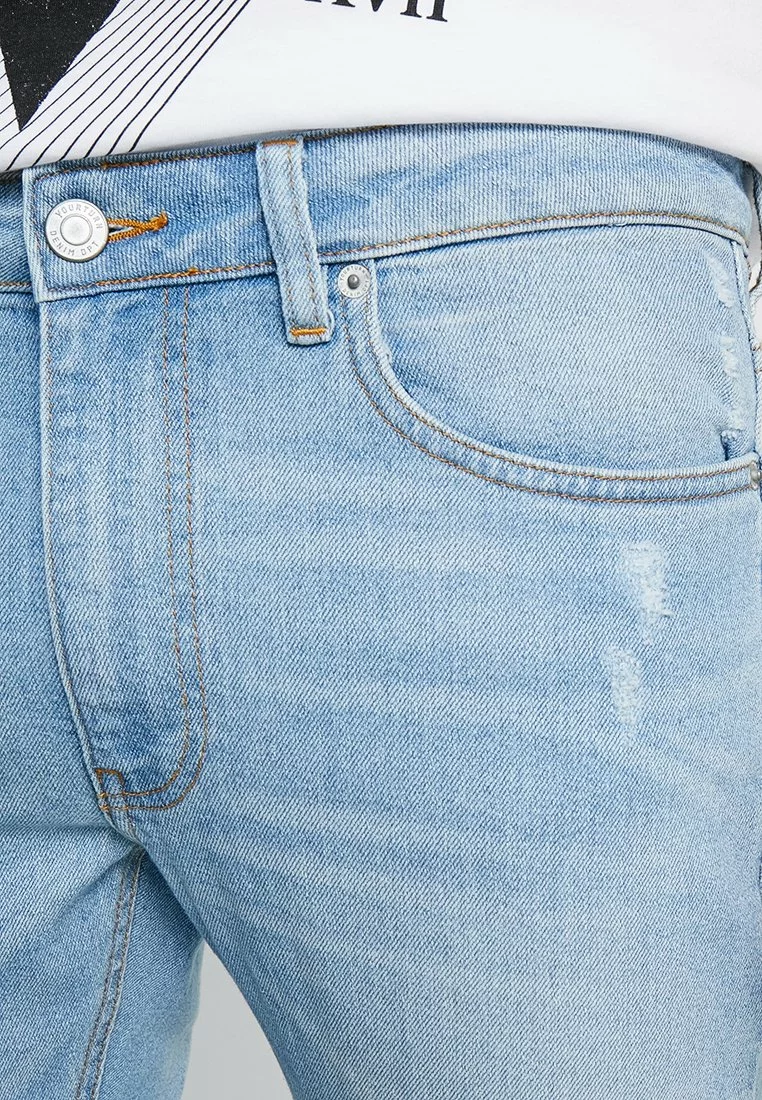 Pier One Uomo Jeans Slim Fit - Bleached Denim 6 Pier One Uomo Jeans Slim Fit - Bleached Denim - immagine 4