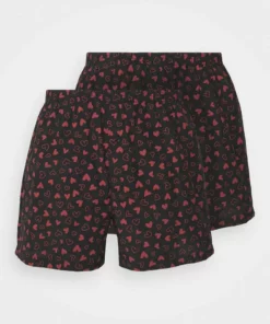 Pier One Uomo 2 PACK VALENTINES BOXER - Boxer - Black/red