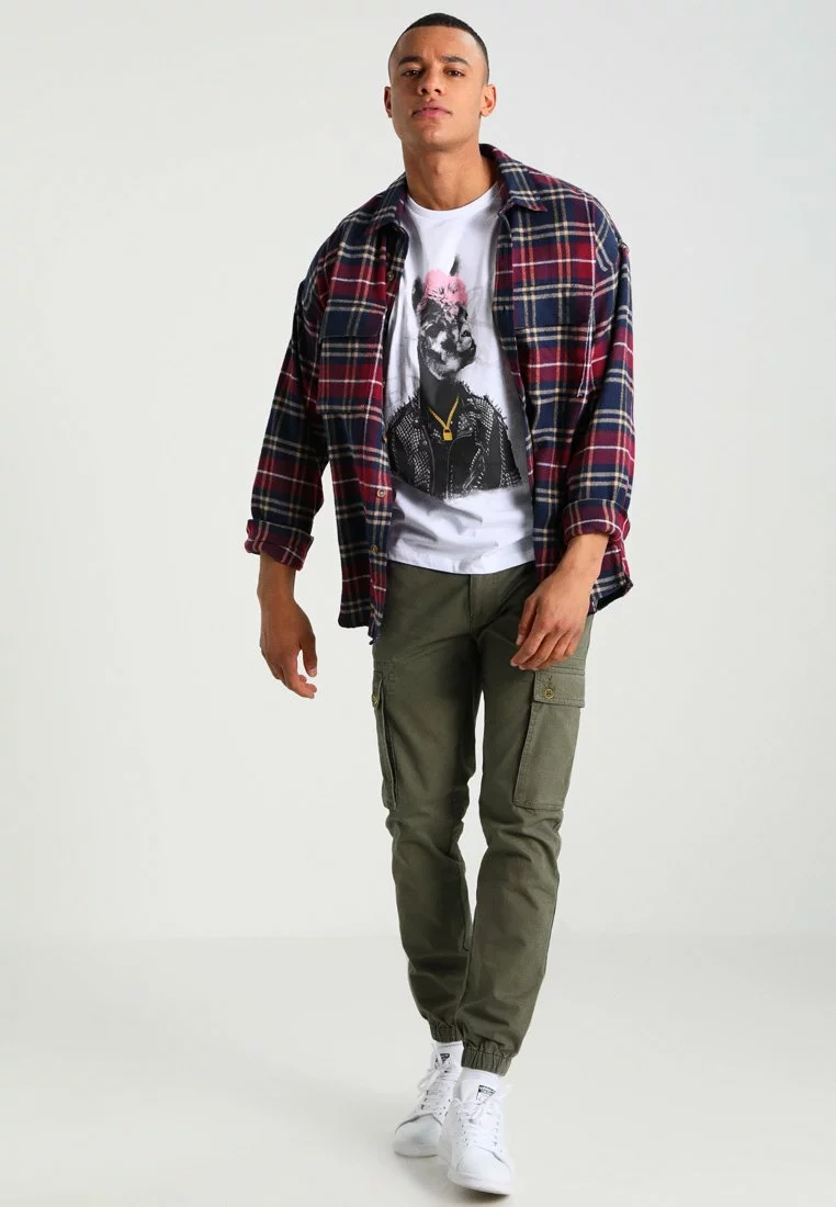 Pier One Uomo Pantaloni Cargo - Olive 4 Pier One Uomo Pantaloni Cargo - Olive - immagine 2