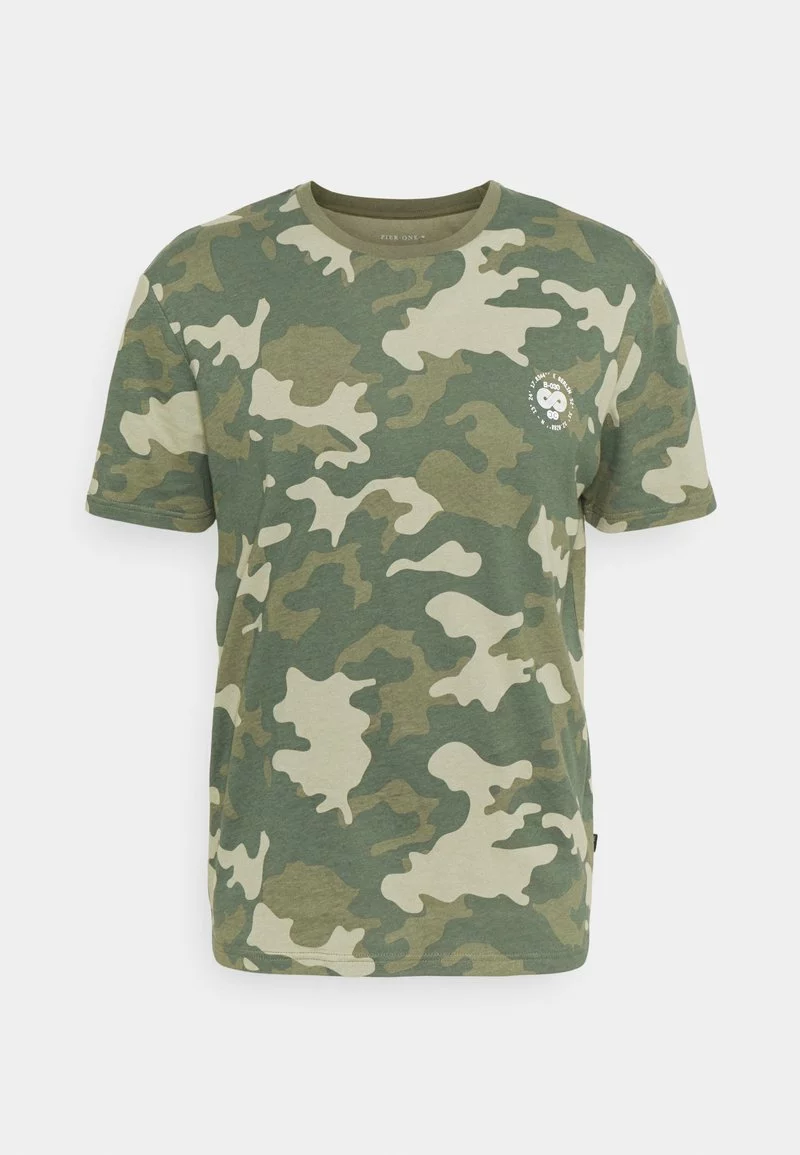 Pier One Uomo T-shirt Con Stampa - Dark Green 7 Pier One Uomo T-shirt Con Stampa - Dark Green - immagine 5