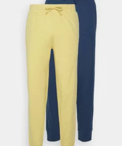 Pier One Uomo 2 PACK - Pantaloni Del Pigiama - Dark Blue/yellow