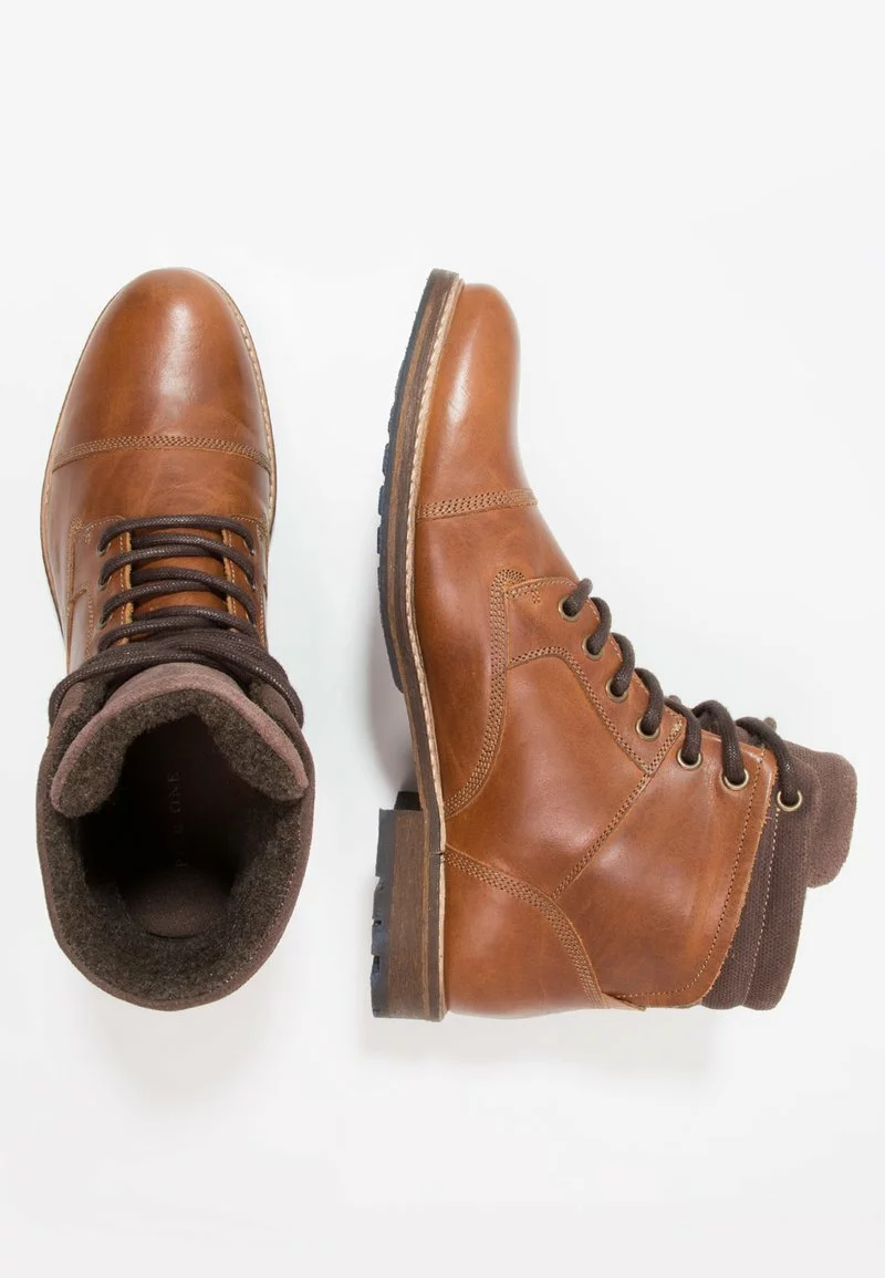 Pier One Uomo Stivaletti Stringati - Cognac 4 Pier One Uomo Stivaletti Stringati - Cognac - immagine 2