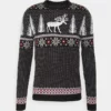 Pier One Uomo WINTERY CHRISTMAS JUMPER - Maglione - Black 2 Pier One Uomo WINTERY CHRISTMAS JUMPER - Maglione - Black -Moda Perfetta 1f29e5003384420ba463a74188a776d4
