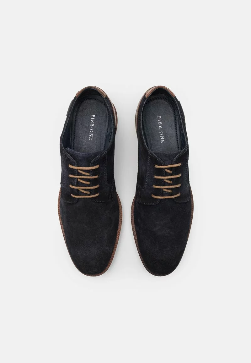 Pier One Uomo LEATHER - Stringate - Dark Blue 6 Pier One Uomo LEATHER - Stringate - Dark Blue - immagine 4