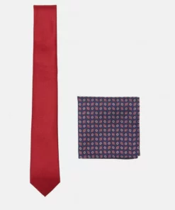 Pier One Uomo SET - Cravatta - Dark Red