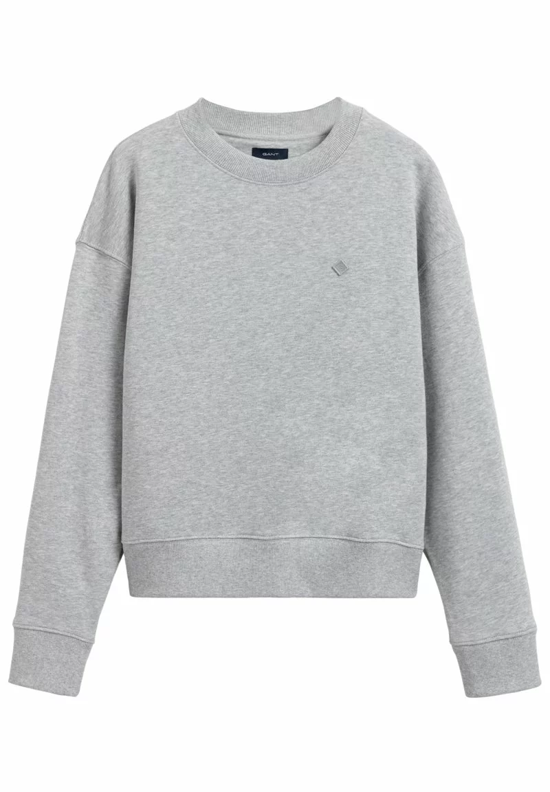 GANT Donna ICON G ESSENTIAL C-NECK - Sweatshirt - Light Grey Melange 7 GANT Donna ICON G ESSENTIAL C-NECK - Sweatshirt - Light Grey Melange - immagine 5