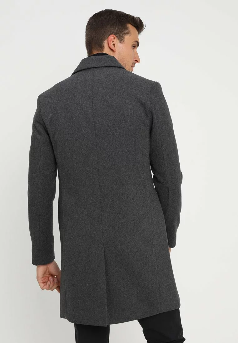 Pier One Uomo Cappotto Classico - Mottled Grey 5 Pier One Uomo Cappotto Classico - Mottled Grey - immagine 3