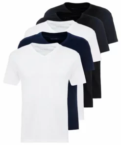Pier One Uomo 5 PACK - T-shirt Basic - White/blue/black 12 Pier One Uomo 5 PACK - T-shirt Basic - White/blue/black -Moda Perfetta 2819a515ceaa41a7b996144dea7390c3
