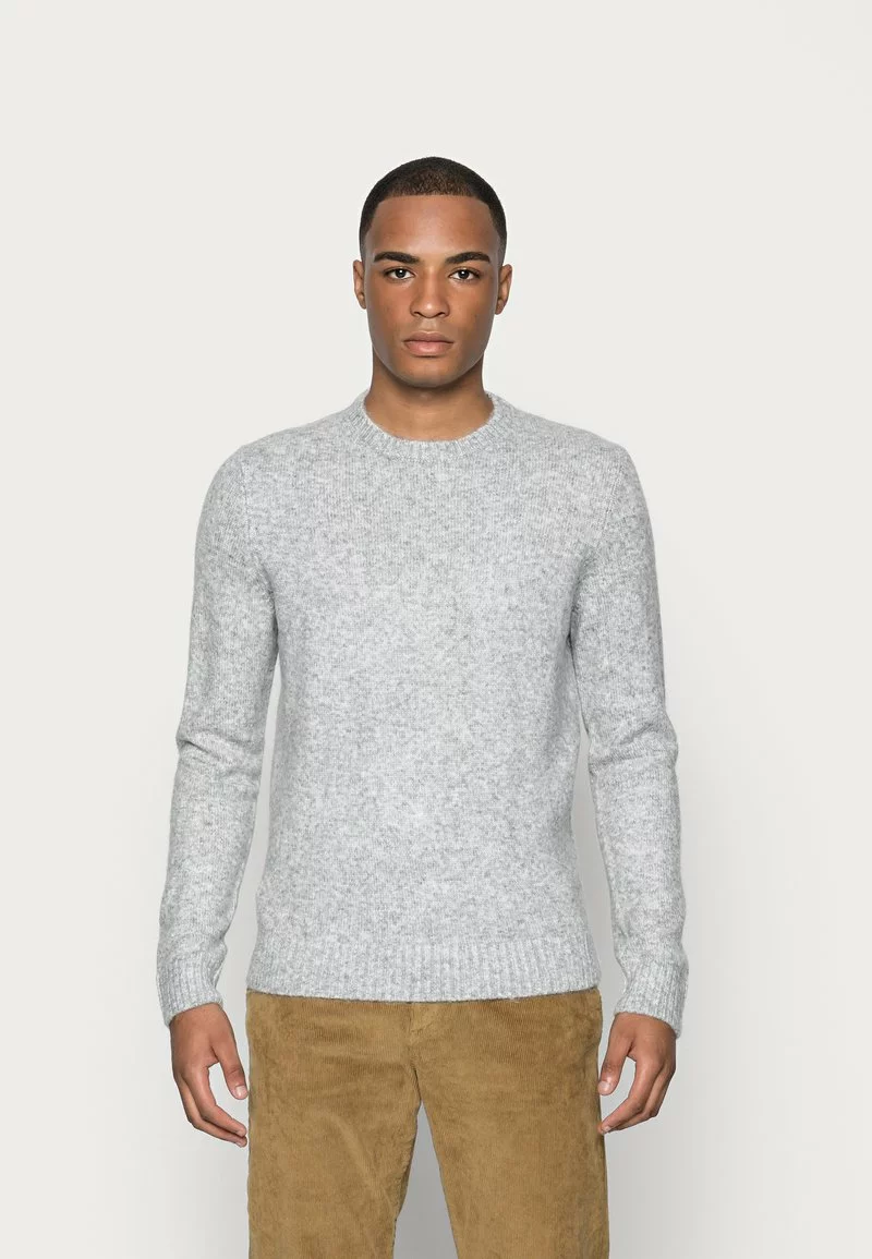 Pier One Uomo ESSENTIAL WINTER CREWNECK - Maglione - Mottled Light Grey 3 Pier One Uomo ESSENTIAL WINTER CREWNECK - Maglione - Mottled Light Grey