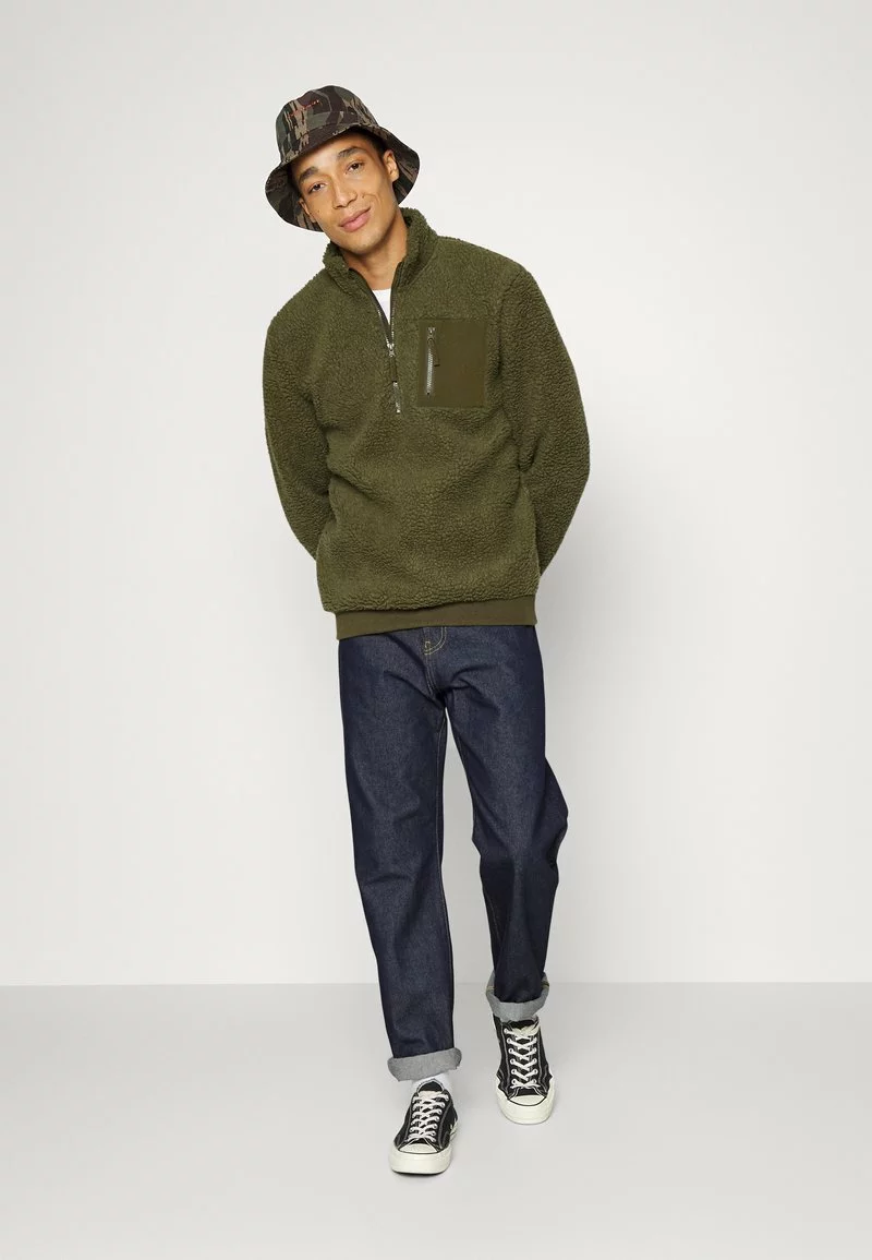 Pier One Uomo Felpa In Pile - Olive 4 Pier One Uomo Felpa In Pile - Olive - immagine 2