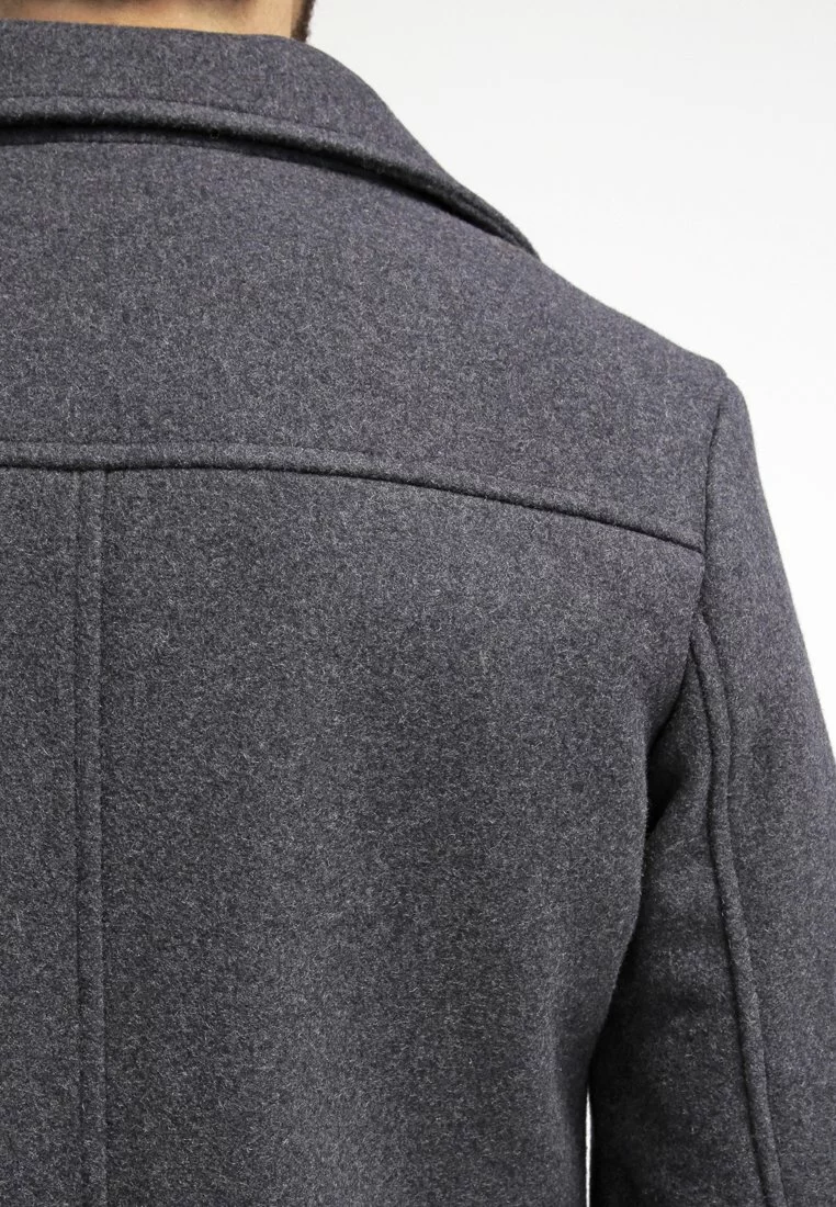 Pier One Uomo Cappotto Corto - Dark Grey 8 Pier One Uomo Cappotto Corto - Dark Grey - immagine 6
