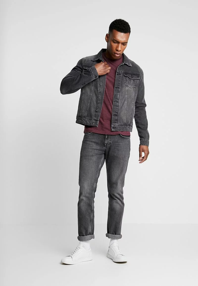 Pier One Uomo 5 PACK - T-shirt Basic - Mottled Bordeaux/white 3 Pier One Uomo 5 PACK - T-shirt Basic - Mottled Bordeaux/white