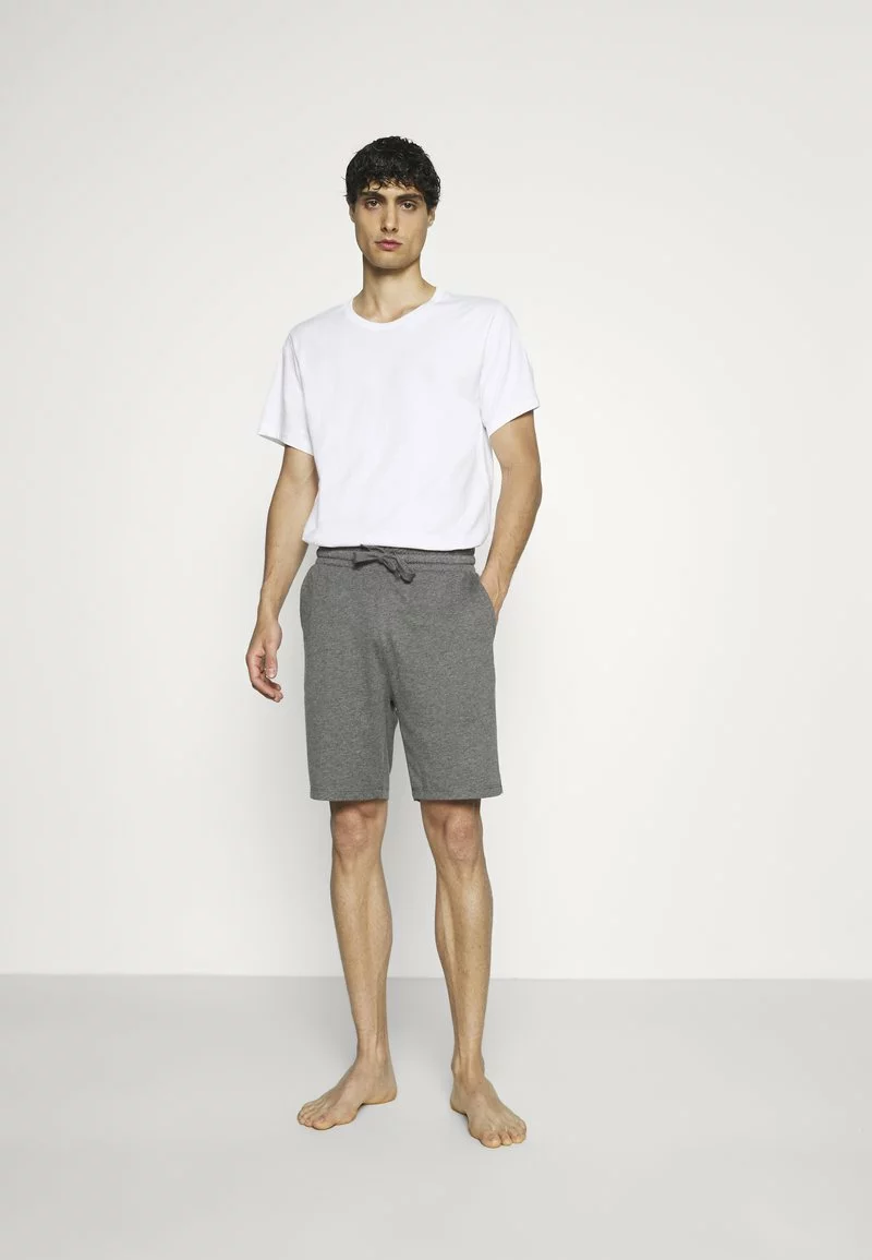 Pier One Uomo LOUNGE STRIPED SHORTS - Pantaloni Del Pigiama - Mottled Dark Grey/mottled Grey 4 Pier One Uomo LOUNGE STRIPED SHORTS - Pantaloni Del Pigiama - Mottled Dark Grey/mottled Grey - immagine 2