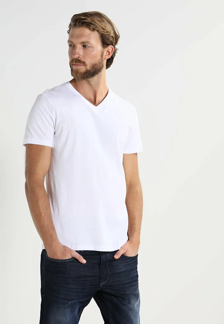 Pier One Uomo 2 PACK - T-shirt Basic - White 5 Pier One Uomo 2 PACK - T-shirt Basic - White - immagine 3