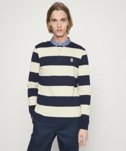 Pier One Uomo Polo - Dark Blue/mottled Beige