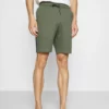 Pier One Uomo LOUNGE STRIPED SHORTS - Pantaloni Del Pigiama - Khaki/black