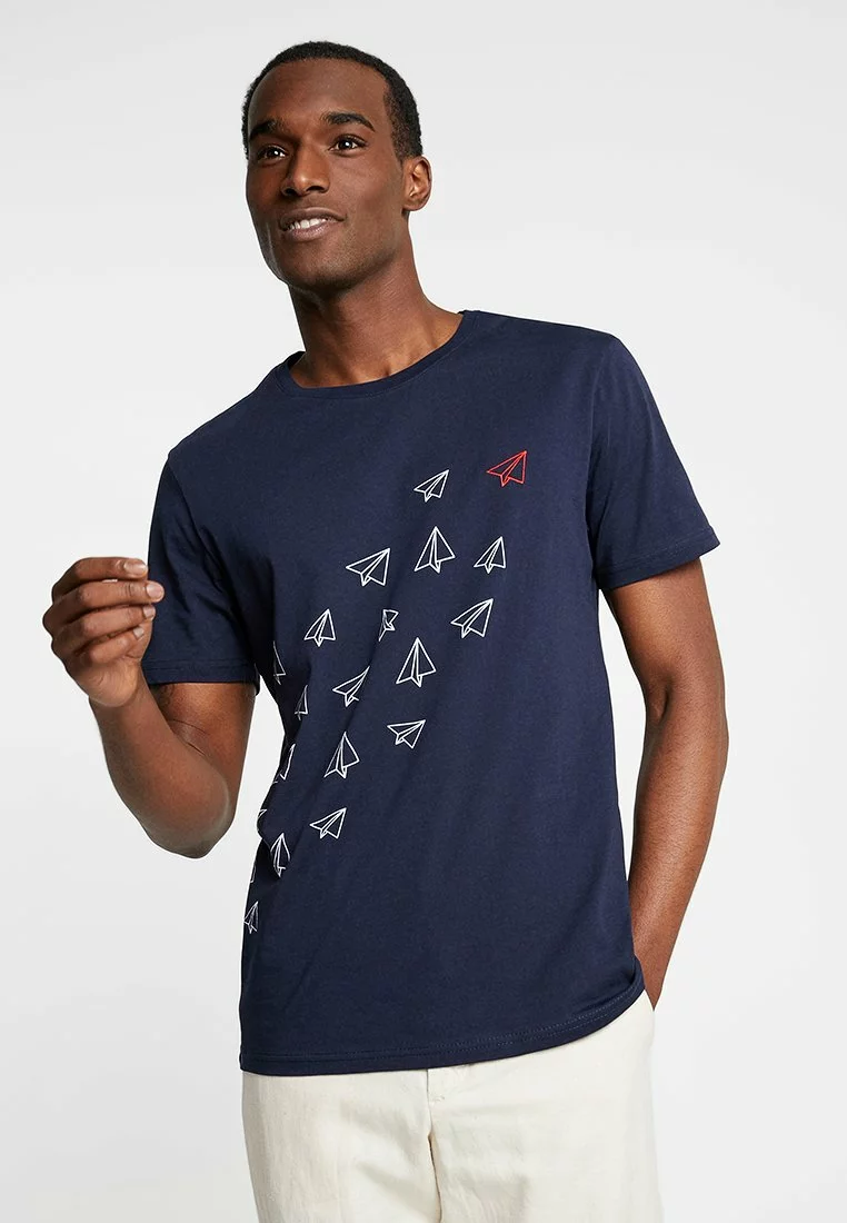 Pier One Uomo T-shirt Con Stampa - Dark Blue 3 Pier One Uomo T-shirt Con Stampa - Dark Blue
