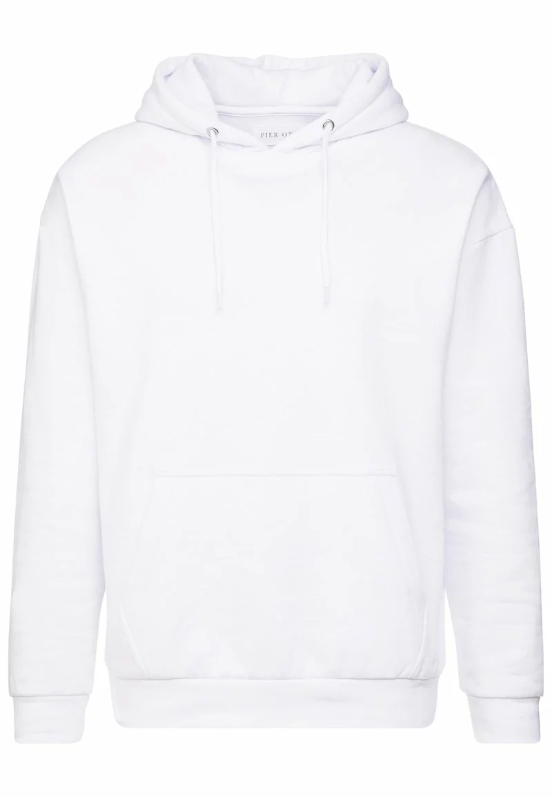 Pier One Uomo PLAIN SKATER HOODY - Felpa Con Cappuccio - White 7 Pier One Uomo PLAIN SKATER HOODY - Felpa Con Cappuccio - White - immagine 5