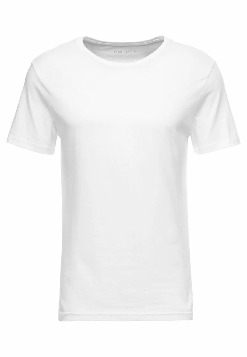 Pier One Uomo T-shirt Basic - White 7 Pier One Uomo T-shirt Basic - White - immagine 5