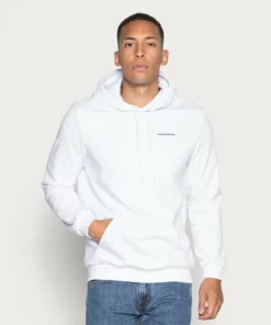 Pier One UNISEX - Felpa Con Cappuccio - White