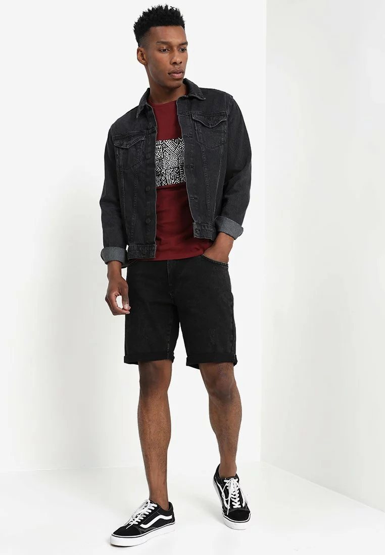 Pier One Uomo T-shirt Con Stampa - Bordeaux 4 Pier One Uomo T-shirt Con Stampa - Bordeaux - immagine 2