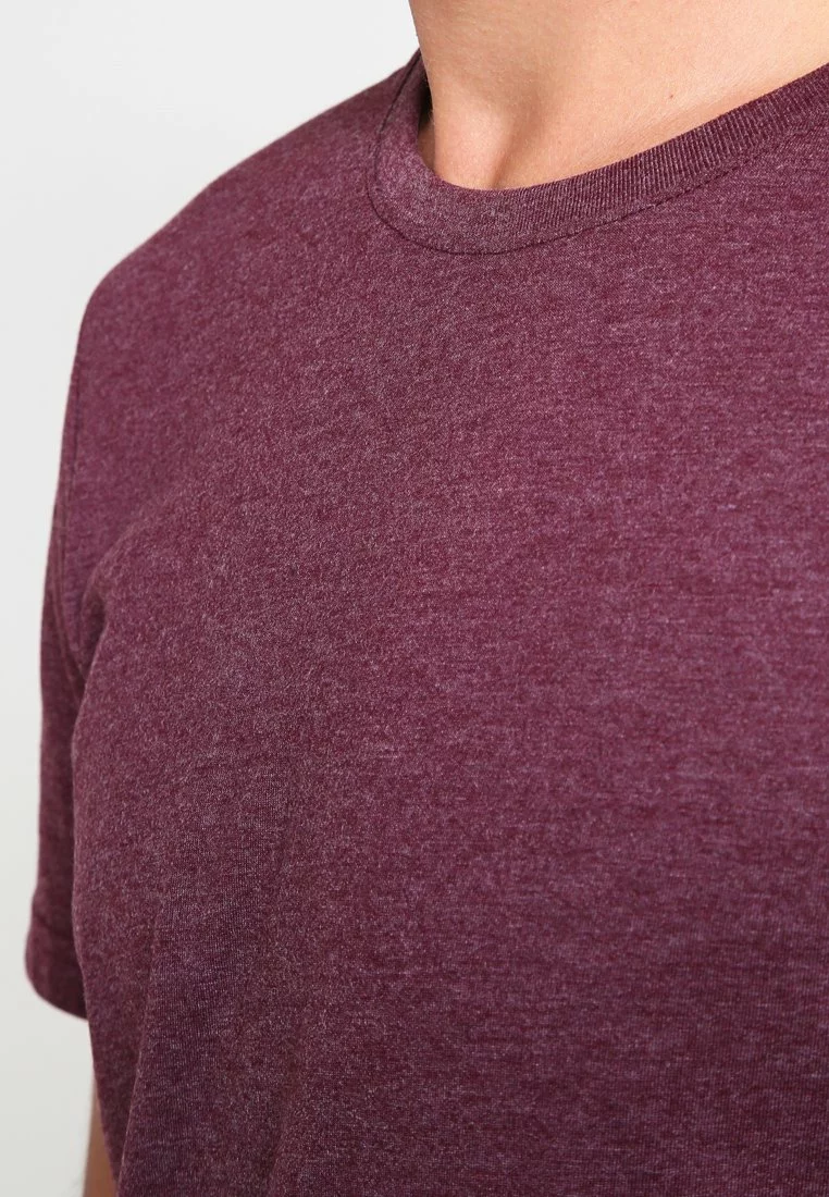 Pier One Uomo T-shirt Basic - Bordeaux Melange 8 Pier One Uomo T-shirt Basic - Bordeaux Melange - immagine 6