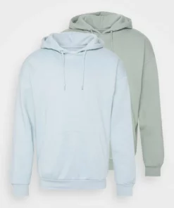 Pier One Uomo 2 Pack - Felpa Con Cappuccio - Green-blue