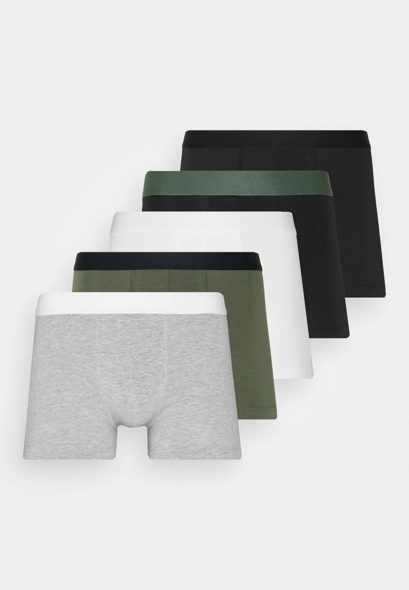 Pier One Uomo 5 PACK - Culotte - Black/khaki/mottled Grey 3 Pier One Uomo 5 PACK - Culotte - Black/khaki/mottled Grey