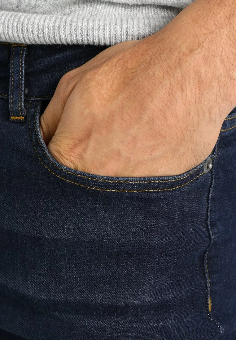 Pier One Uomo Jeans Skinny Fit - Dark Blue Denim 6 Pier One Uomo Jeans Skinny Fit - Dark Blue Denim - immagine 4