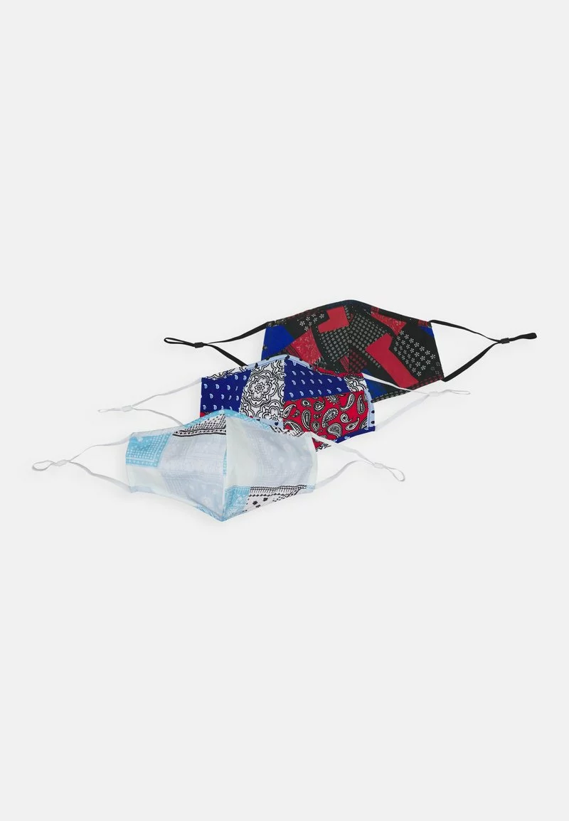 Pier One 3 PACK UNISEX - Maschera In Tessuto - Blue/red 3 Pier One 3 PACK UNISEX - Maschera In Tessuto - Blue/red