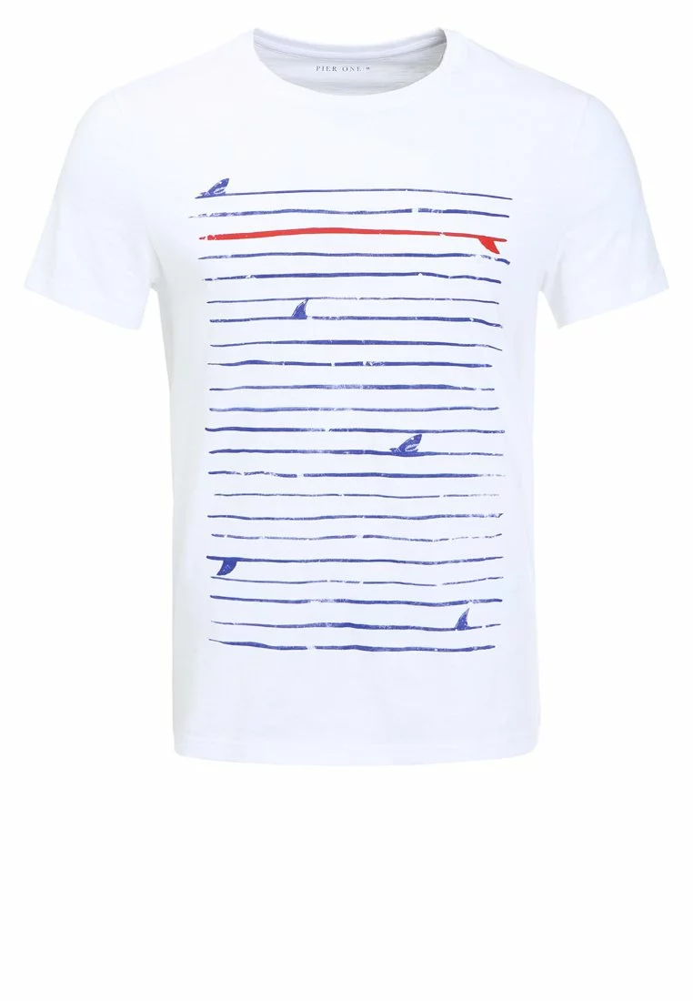 Pier One Uomo T-shirt Con Stampa - White 7 Pier One Uomo T-shirt Con Stampa - White - immagine 5