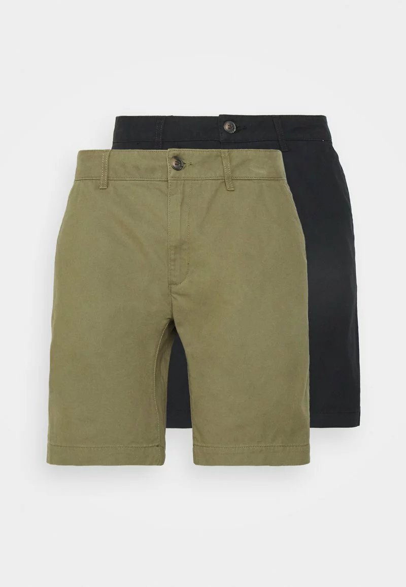 Pier One Uomo 2 PACK - Shorts - Black/olive 12 Pier One Uomo 2 PACK - Shorts - Black/olive - immagine 10