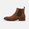Pier One Uomo LEATHER - Stivaletti - Brown