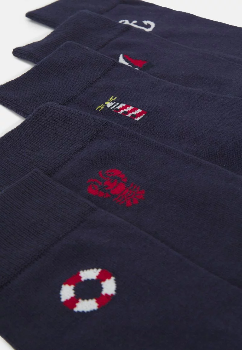 Pier One Uomo 5 PACK - Calze - Dark Blue 4 Pier One Uomo 5 PACK - Calze - Dark Blue - immagine 2