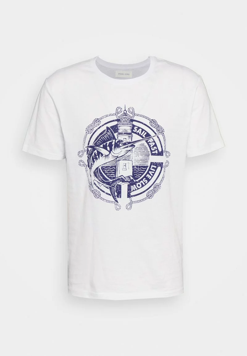 Pier One Uomo T-shirt Con Stampa - White 6 Pier One Uomo T-shirt Con Stampa - White - immagine 4
