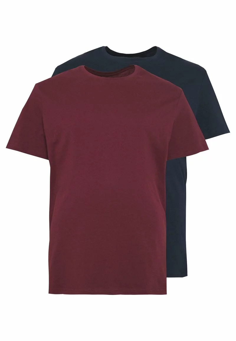 Pier One Uomo 2 PACK - T-shirt Basic - Dark Blue/bordeaux 7 Pier One Uomo 2 PACK - T-shirt Basic - Dark Blue/bordeaux - immagine 5