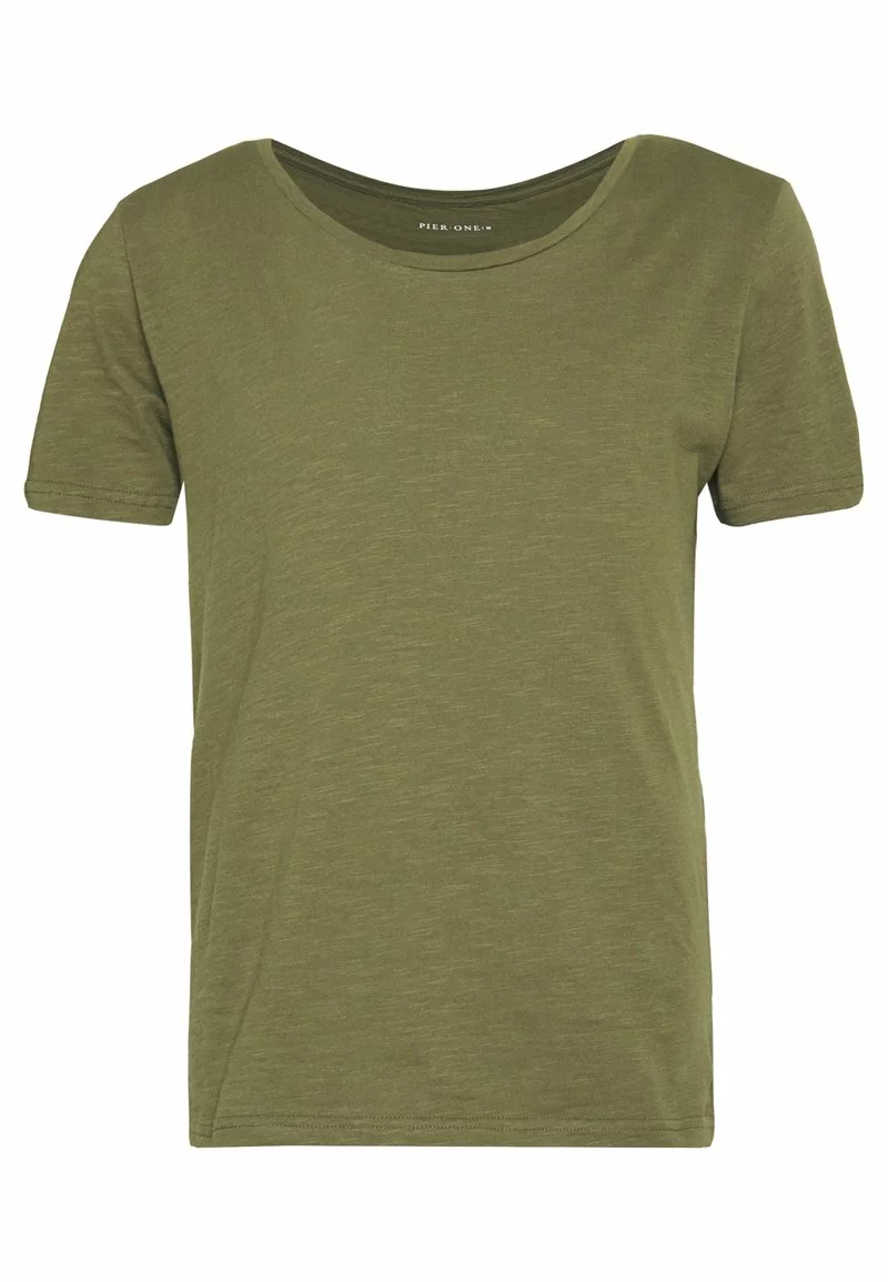 Pier One Uomo T-shirt Basic - Khaki 6 Pier One Uomo T-shirt Basic - Khaki - immagine 4