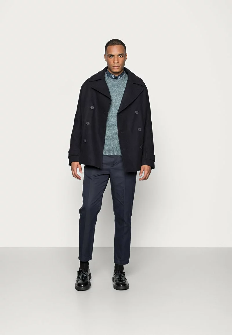 Pier One Uomo ESSENTIAL WINTER CREWNECK - Maglione - Blue/grey 4 Pier One Uomo ESSENTIAL WINTER CREWNECK - Maglione - Blue/grey - immagine 2