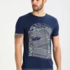 Pier One Uomo T-shirt Con Stampa - Dark Blue/white