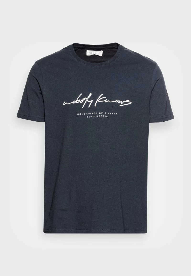 Pier One Uomo T-shirt Con Stampa - Dark Blue 6 Pier One Uomo T-shirt Con Stampa - Dark Blue - immagine 4