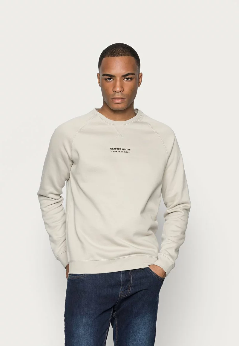 Pier One Uomo CRAFTED GOODS CREW - Felpa - Off-white 3 Pier One Uomo CRAFTED GOODS CREW - Felpa - Off-white