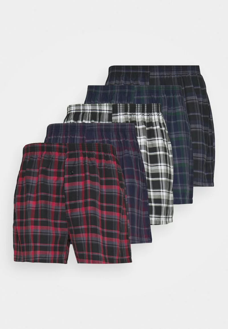 Pier One Uomo 5 PACK - Boxer - Black /dark Blue /dark Green 3 Pier One Uomo 5 PACK - Boxer - Black /dark Blue /dark Green