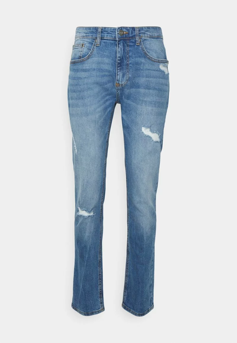 Pier One Uomo DISTRESSED DENIM SLIM FIT - Jeans Slim Fit - Light Blue 3 Pier One Uomo DISTRESSED DENIM SLIM FIT - Jeans Slim Fit - Light Blue